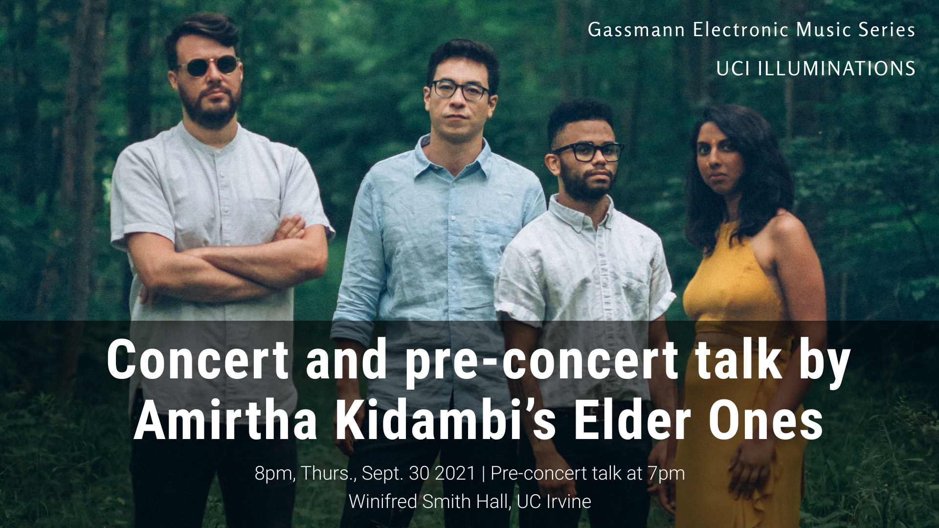Concert and pre-concert talk by Amirtha Kidambi’s Elder Ones